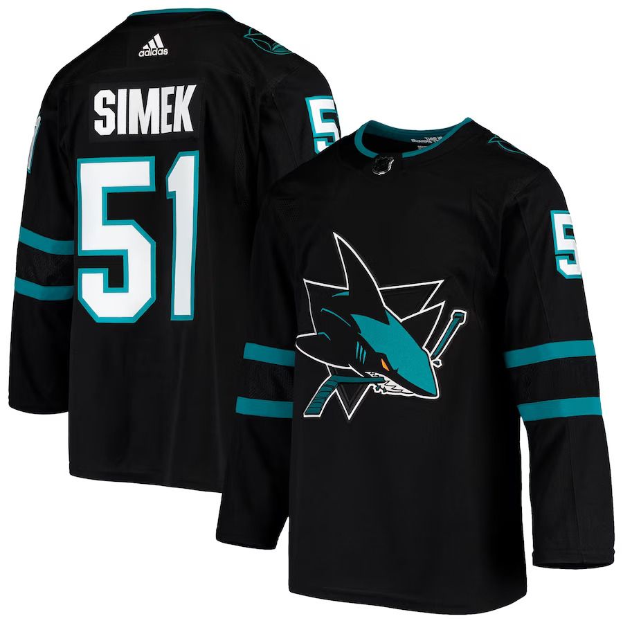 Men San Jose Sharks #51 Radim Simek adidas Black Alternate Authentic NHL Jersey